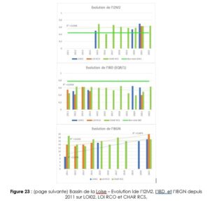 Evolution des indices biologiques sur la Loise