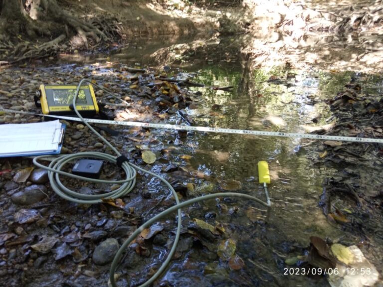 SER 2 mesure de jaugeage en hauteur eau faible