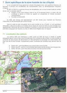 Suivi specifique de la zone humide d'Aydat